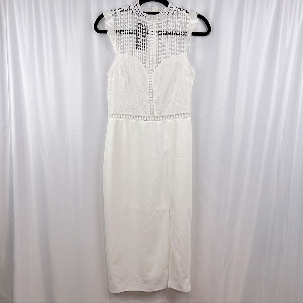 Eilly Bazar Ruffle Sleeve Midi Dress. NWT - Picture 3 of 12